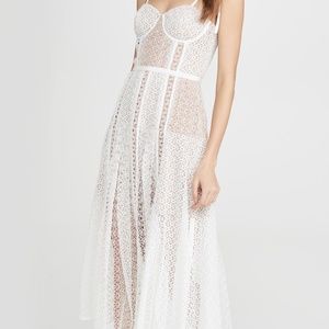 NWT - Self Portrait - Lace Panel Midi Dress